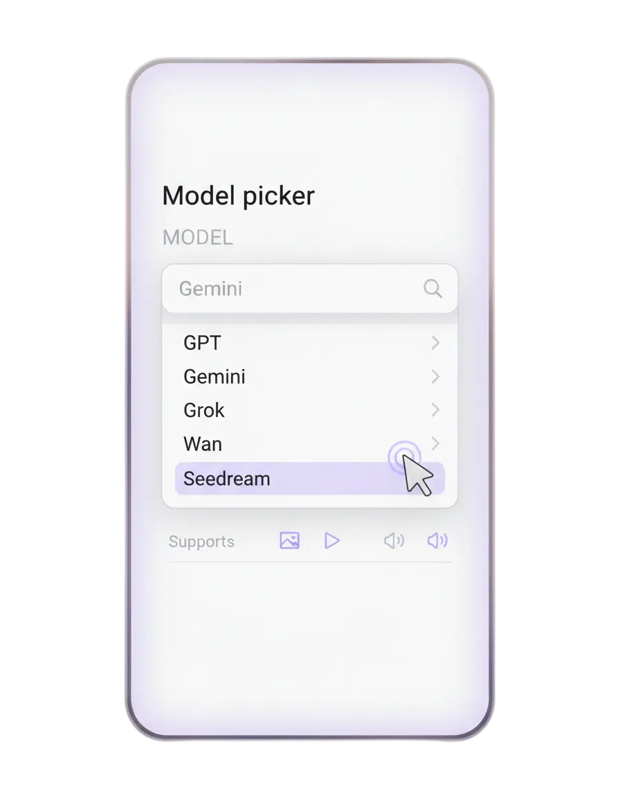 Model picker preview