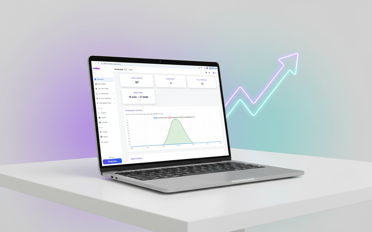 Red-and-gold rocket lifting off through the clouds